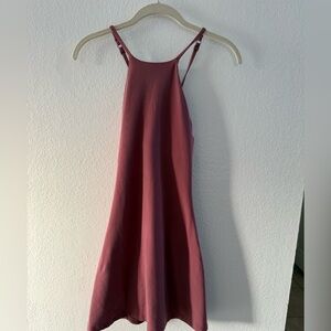 Girlfriend Collective Naomi Workout Tennis Athletic Lined Dress: Fig Pink